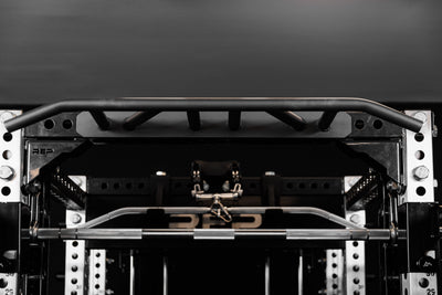 The REP Fitness Crossmember Multi-Grip Pull-Up Bar on the front of a PR-5000 rack